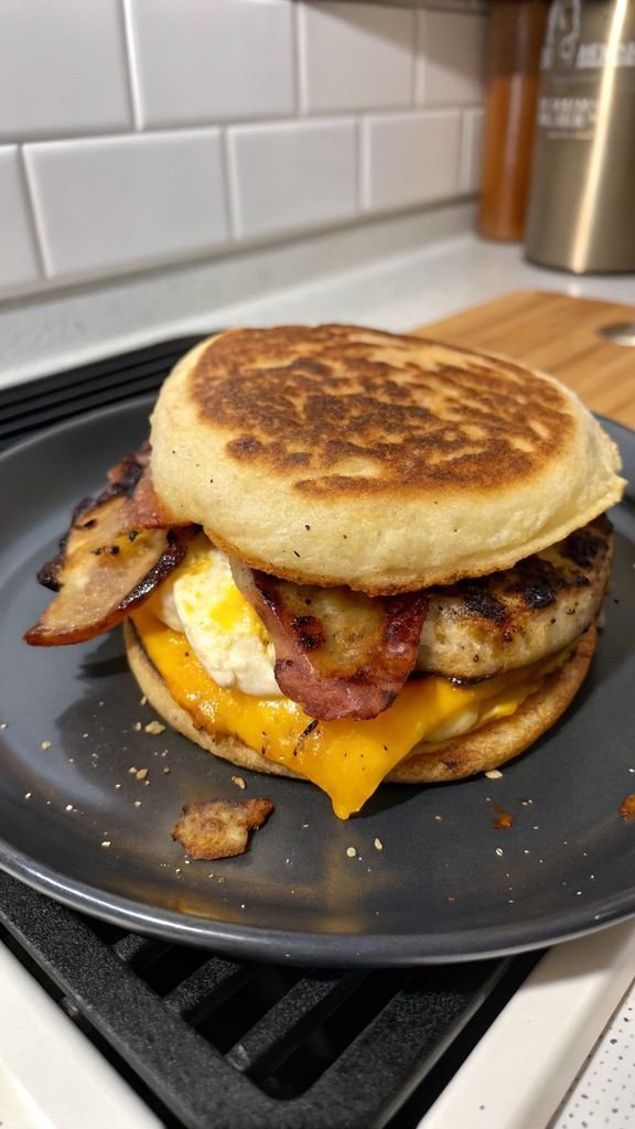 A delicious plate of Homemade McGriddle