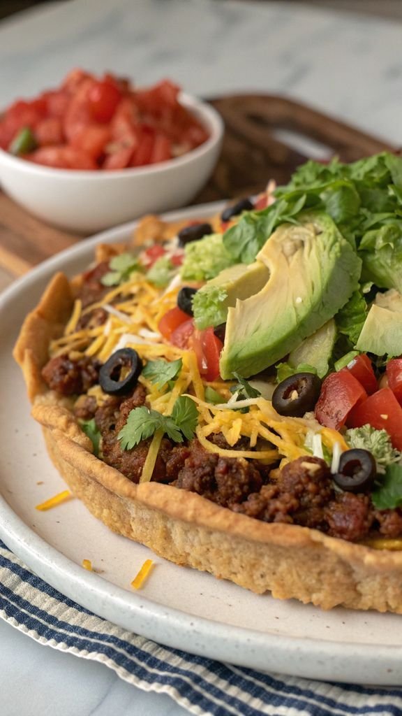 Step-by-step making Taco Pie