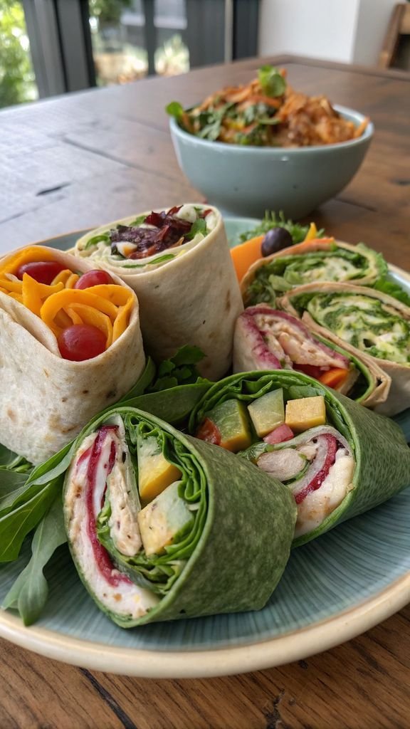 A delicious plate of Healthy Lunch Wraps
