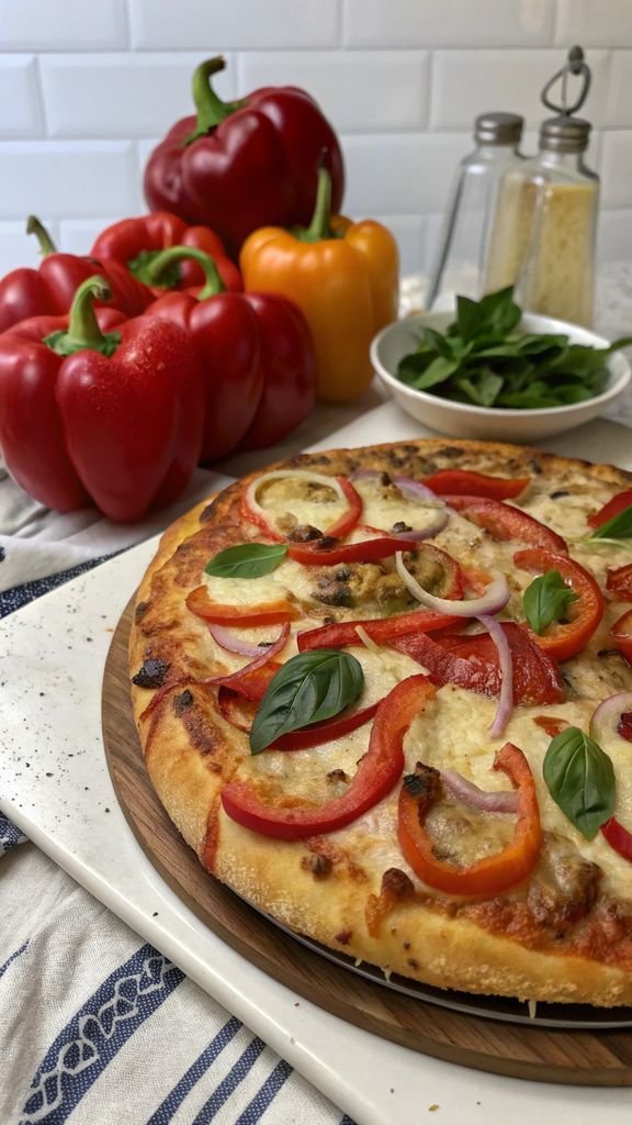 A delicious plate of Italian Bell Pepper and Onion Scarpaccia