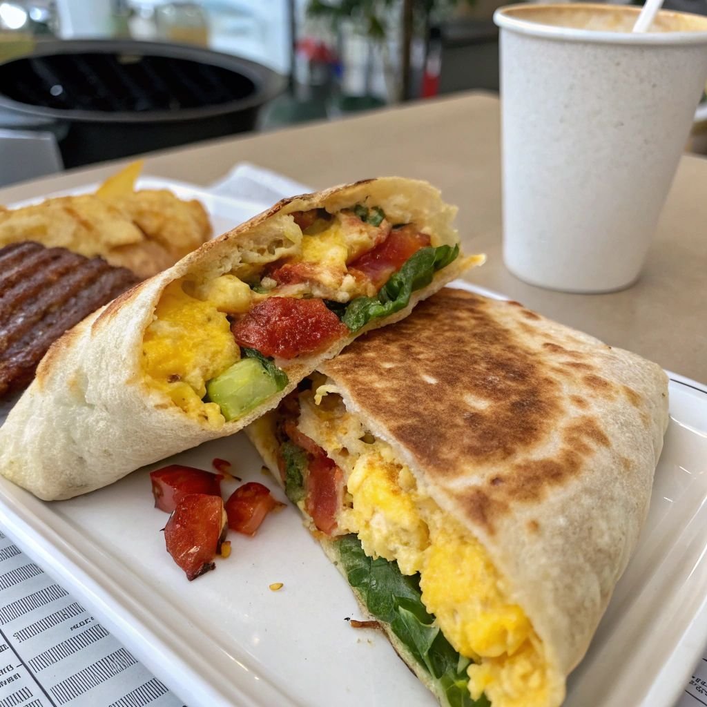 A delicious plate of Breakfast Crunchwrap