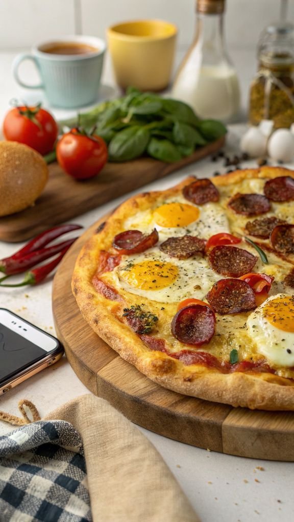 A delicious plate of Breakfast Pizza