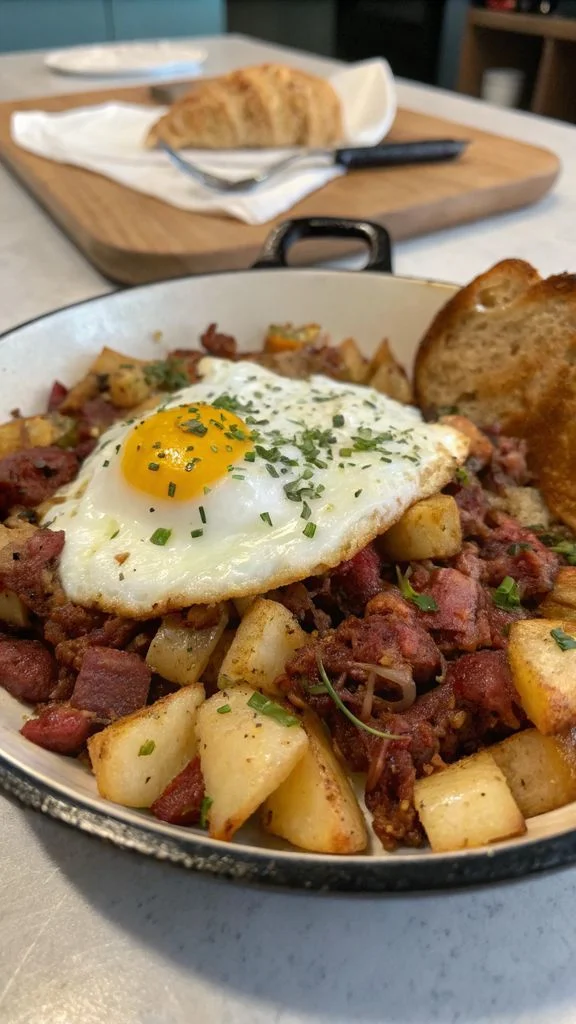 A delicious plate of Corned Beef Hash