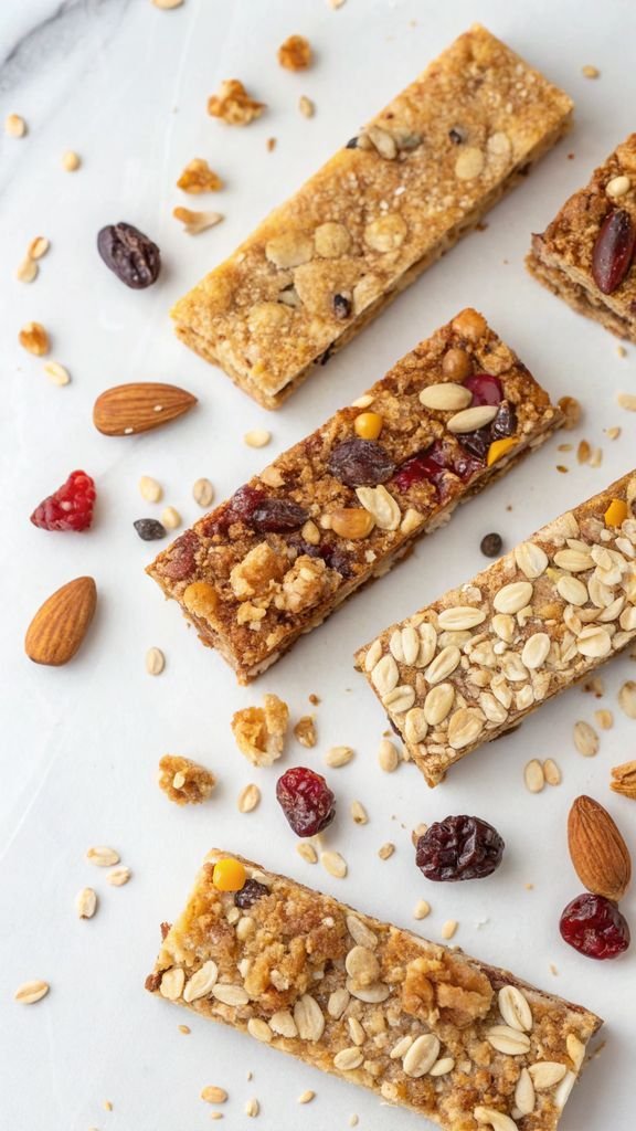 Close-up of delicious Nut-Free Muesli Bars
