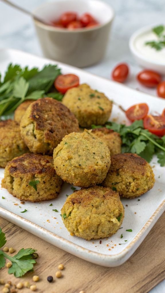 Step-by-step making Crispy Baked Falafel