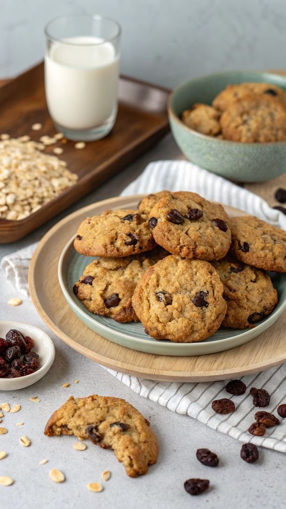 A delicious plate of Oatmeal Raisin Cookies