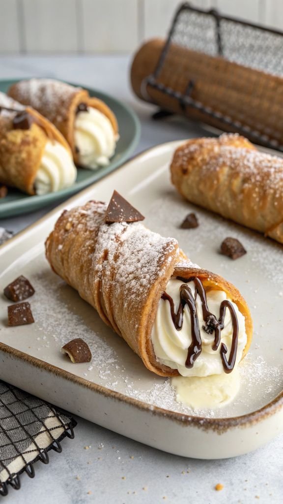 A delicious plate of Cannoli