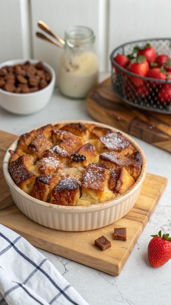 A delicious plate of Bread Pudding
