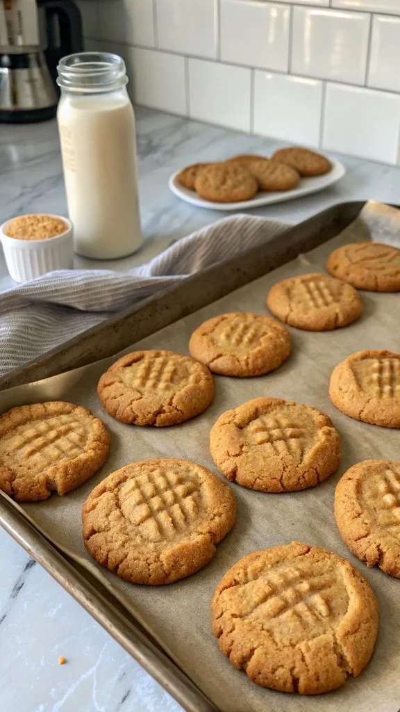 A delicious plate of Peanut Butter Cookies